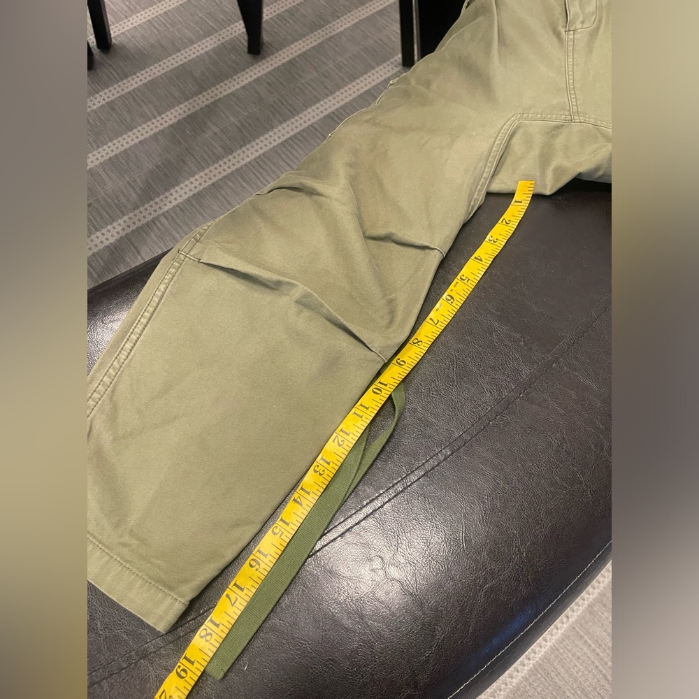R13 harem cargo drop crotch jean denim Pant - Olive. SIZE 28 - Picture 10 of 14